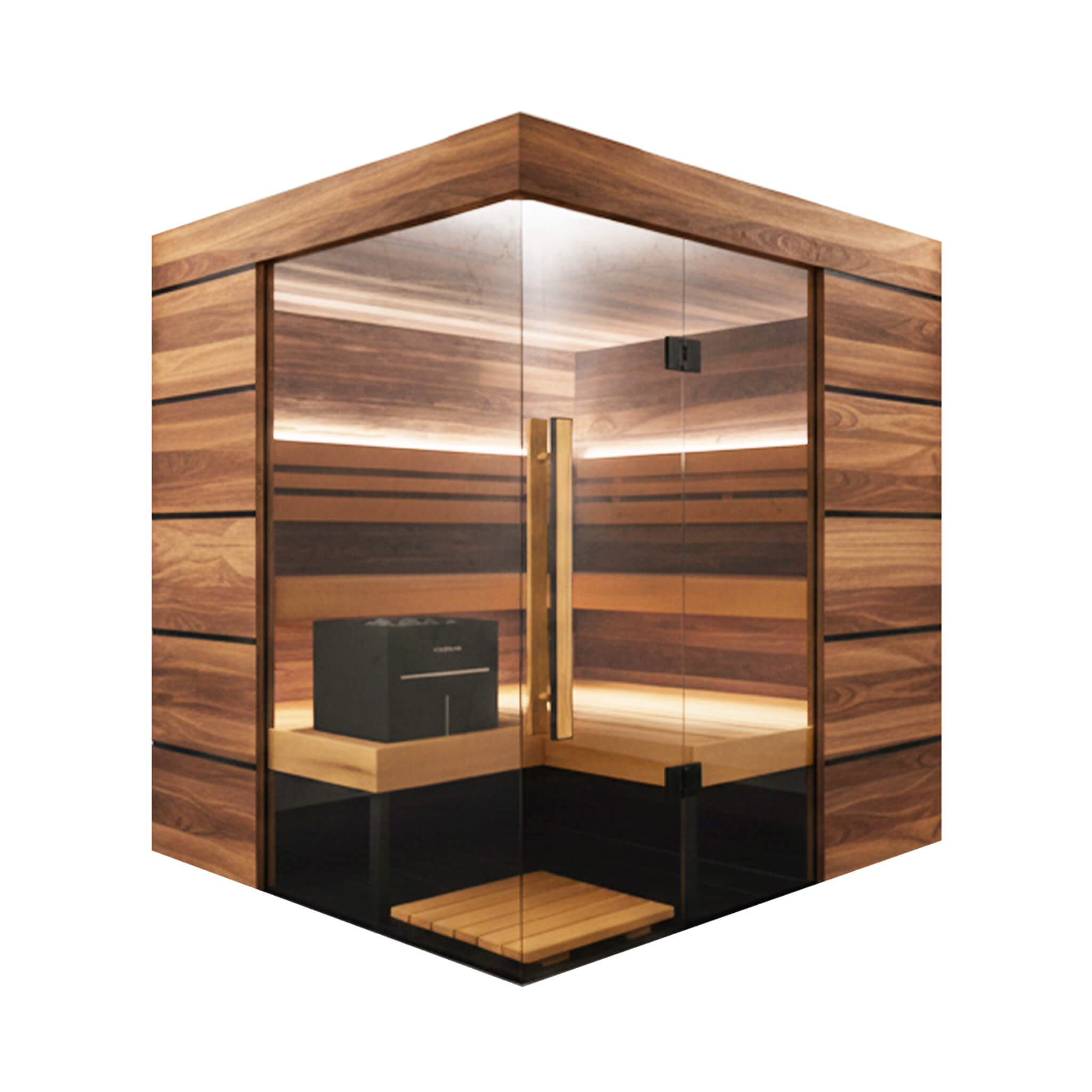ThermaSol Astra — 4-Person Indoor Panoramic Glass Sauna
