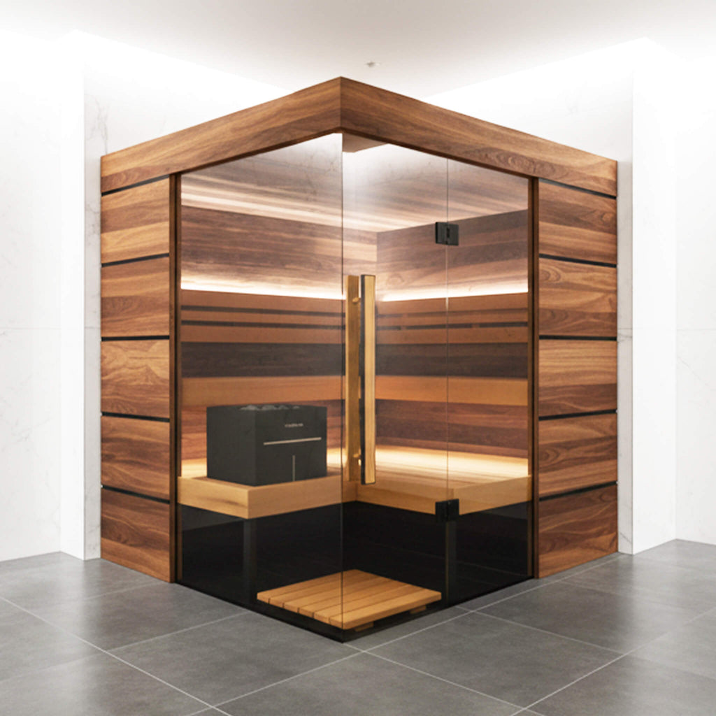 ThermaSol Astra — 4-Person Indoor Panoramic Glass Sauna