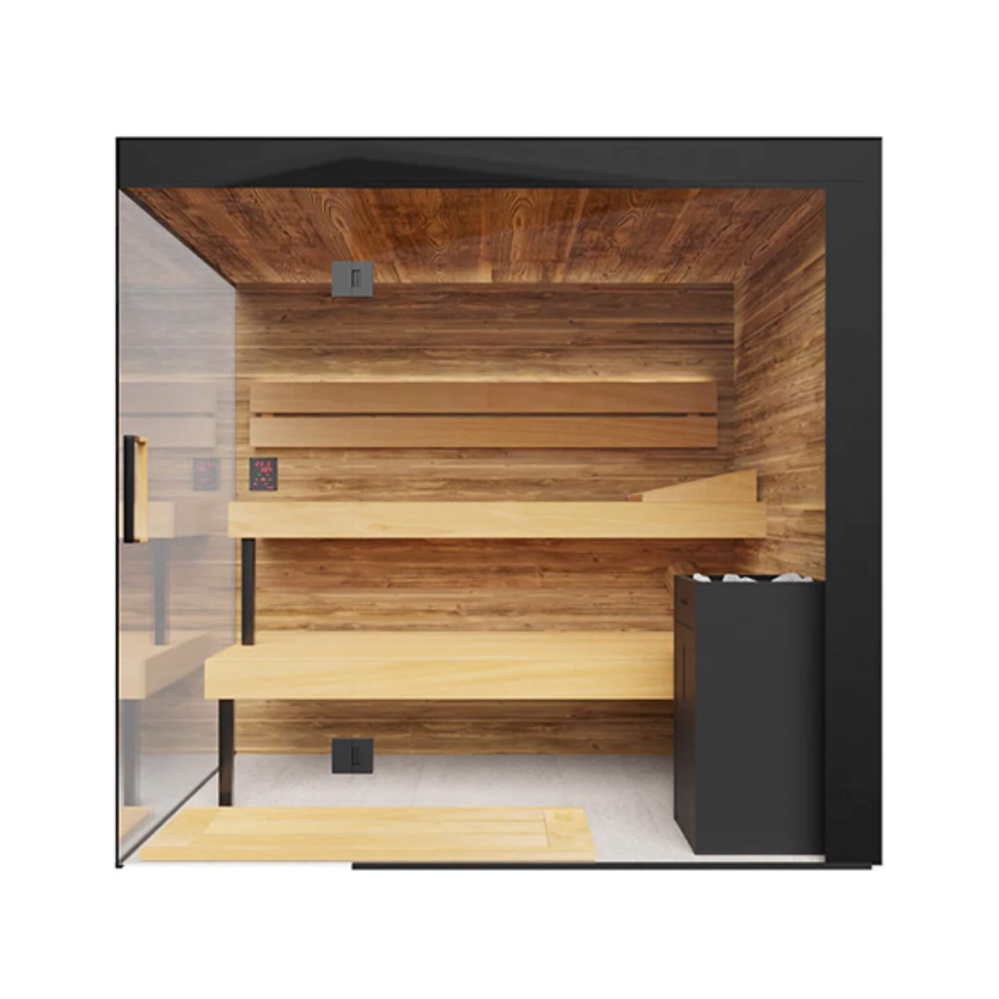 ThermaSol Lumaria — 2–5 Person Indoor Glass Sauna Cabin