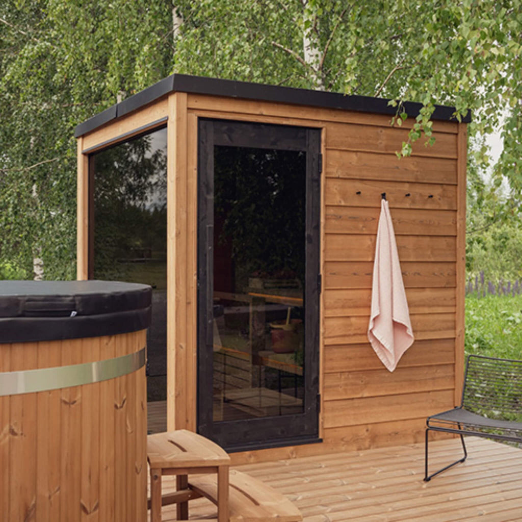 ThermaSol Nordic Dawn — 4-Person Outdoor Sauna Cabin